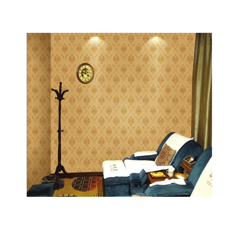 Foreign trade manufacturers wholesale European retro 3D pattern PVC wallpaper bedroom living room hotel color wallpaper Item Picture