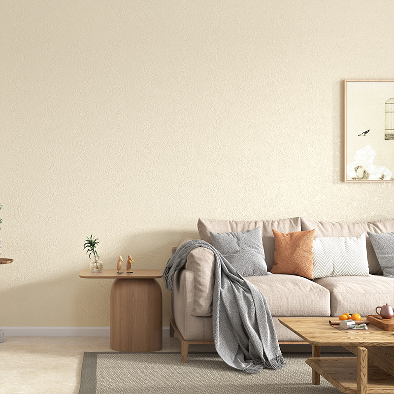 Nordic style pure pigment color green gray wallpaper household modern simple living room bedroom peacock green wallpaper Application Scenario