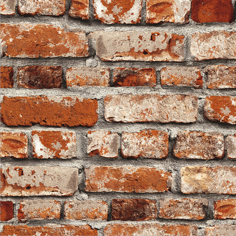 Retro 3D cement brick pattern imitation brick black brick red brick wallpaper restaurant Hot pot restaurant bar industrial style wallpaper waterproof Application Scenario