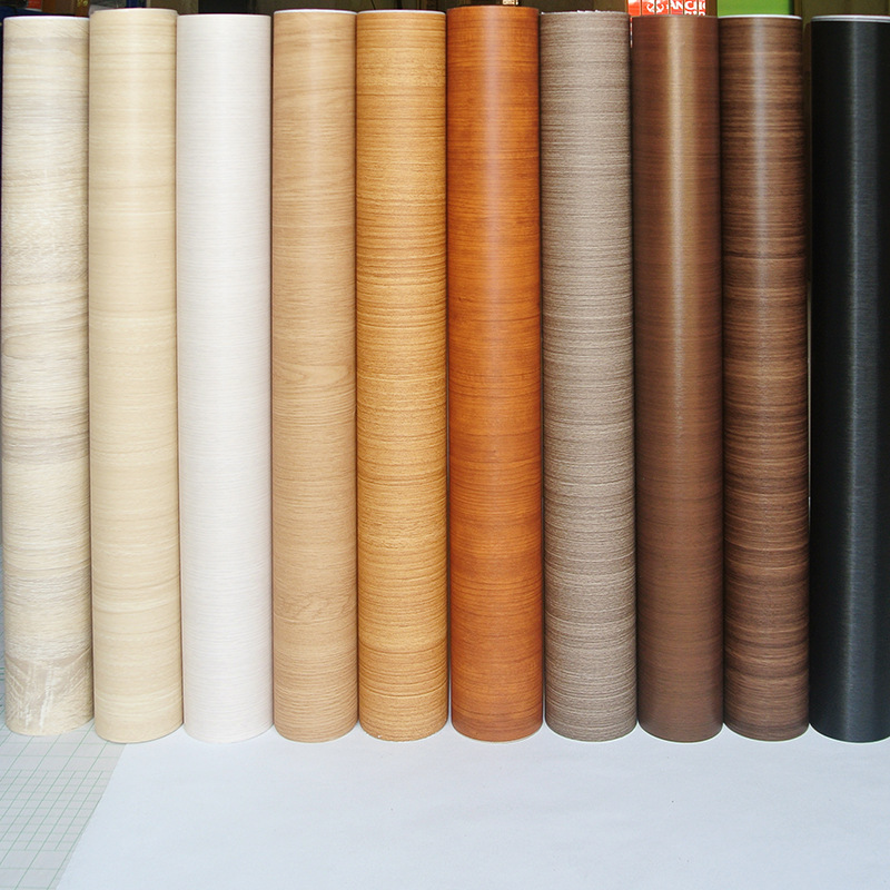 Korean version thickened wood grain stickers self-adhesive furniture refurbished aluminum density board PVC wallpaper film cross-border small volume customization Specification drawing