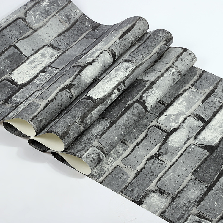 Manufacturers wholesale non - self - adhesive retro 3d stereoscopic imitation brick brick wallpaper PVC engineering culture stone wallpaper Application Scenario