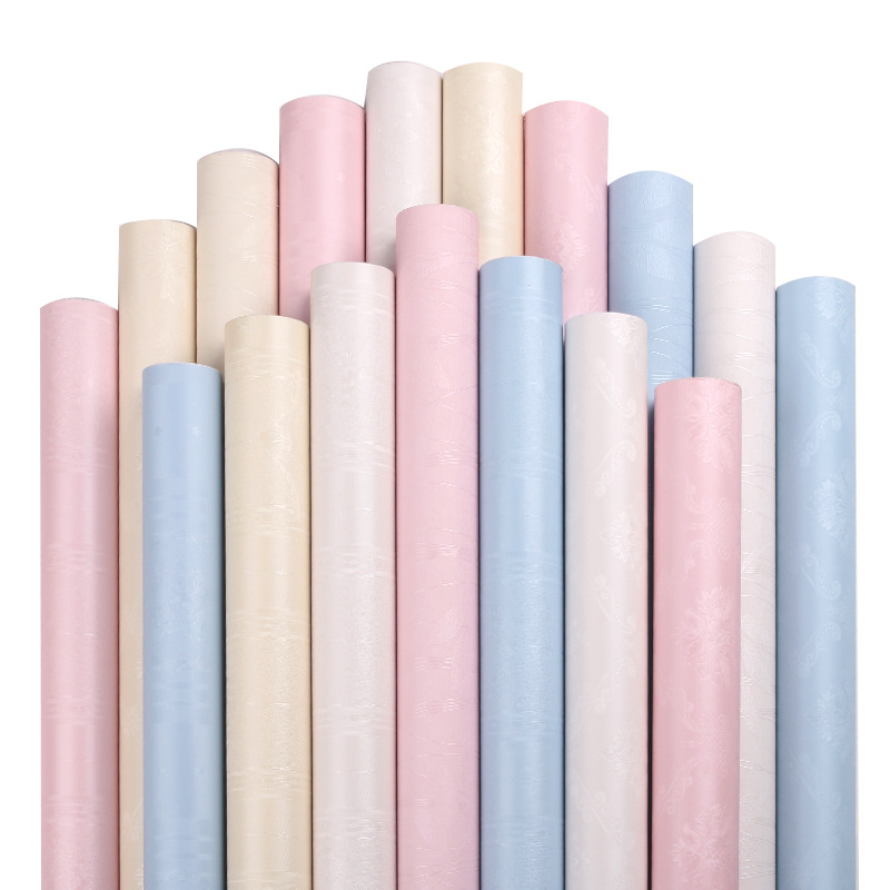 Wallpaper Self-adhesive Bedroom warm waterproof moisture-proof wallpaper solid color white refurbished paste dormitory decoration background wall stickers Item Picture