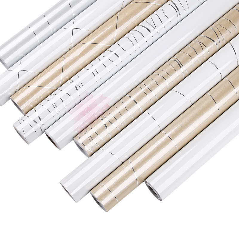 Xuanmei self-adhesive wallpaper waterproof thickened stripe refurbished stickers Table wardrobe cabinets old furniture refurbished stickers Application Scenario