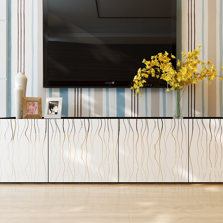 Xuanmei self-adhesive wallpaper waterproof thickened stripe refurbished stickers Table wardrobe cabinets old furniture refurbished stickers Specification drawing