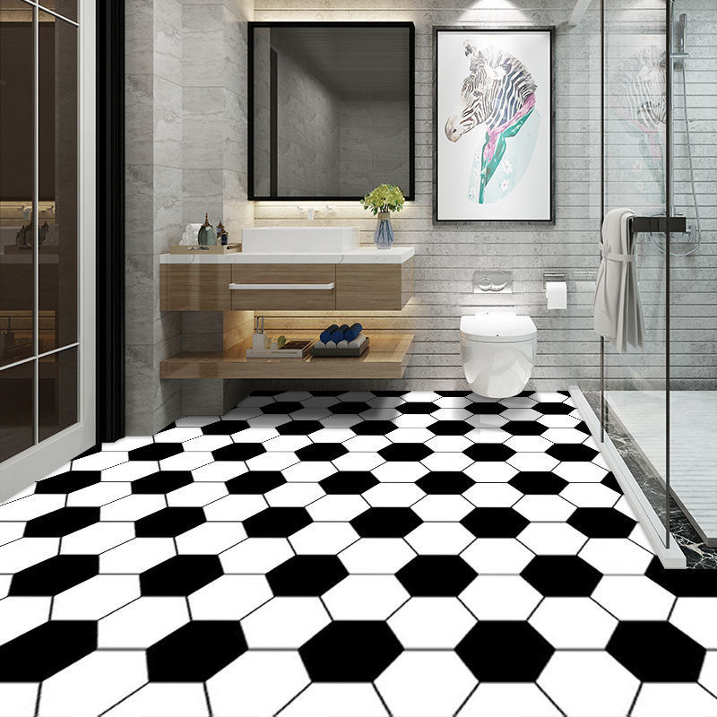 Guangzhou floor stickers wholesale self-adhesive waterproof ground stickers kitchen non-slip stick toilet toilet bathroom details Picture