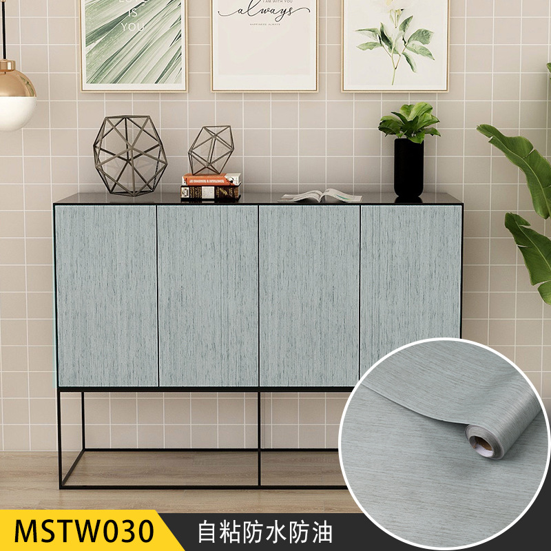 Waterproof and moisture-proof imitation wood grain stickers self-adhesive wallpaper bedroom clothes cabinet desktop wooden door paste old furniture renovation wallpaper Application Scenario