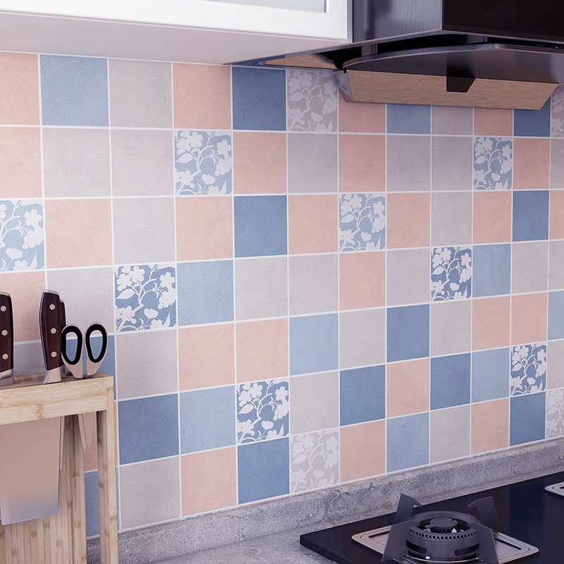 Kitchen Bathroom Mosaic pvc Self-adhesive Wall Paper 3d Toilet Waterproof and Oil Proof Tile high Temperature Resistant Renovation paste full figure
