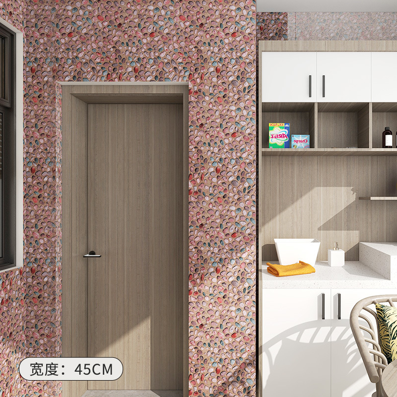 2022 New wallpaper self-adhesive waterproof moisture-proof scrubbing dormitory bedroom living room background wall paper household self-adhesive Application Scenario