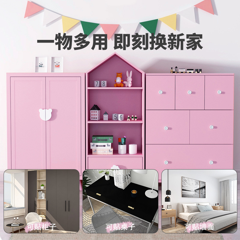 Solid color skin sense wallpaper self-adhesive furniture renovation stickers waterproof scrubbing thickened wallpaper wholesale wall paper Specification drawing