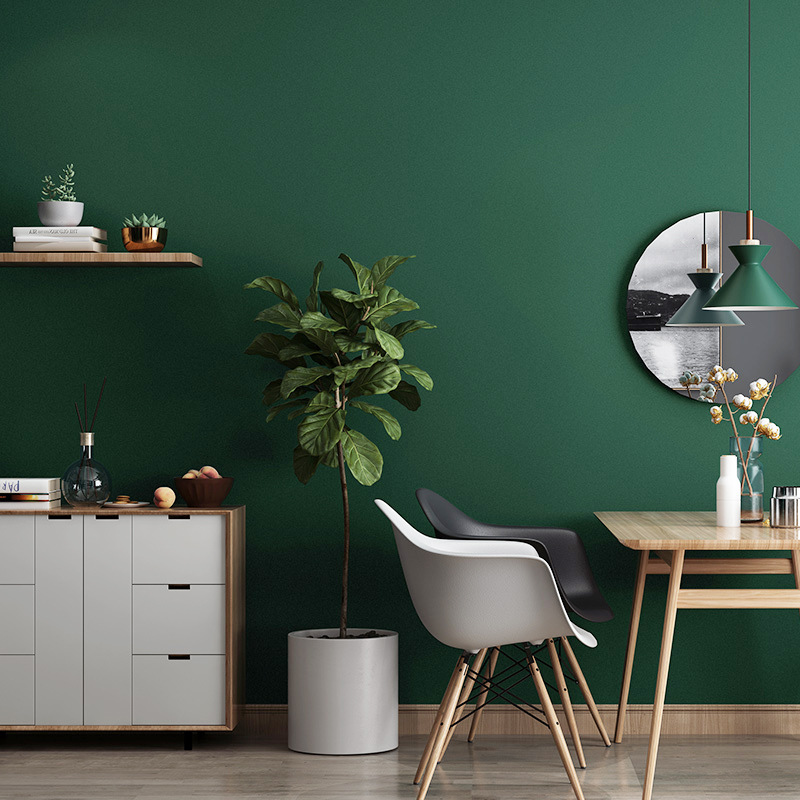 Wholesale hair solid color blue gray system wallpaper dark blue living room bedroom background wall pink waterproof wallpaper household Specification drawing