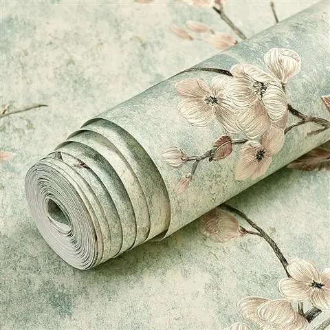 Retro 3d fine pressed non-woven wallpaper bedroom warm living room background wall beauty salon plain pattern AB version wallpaper Specification drawing