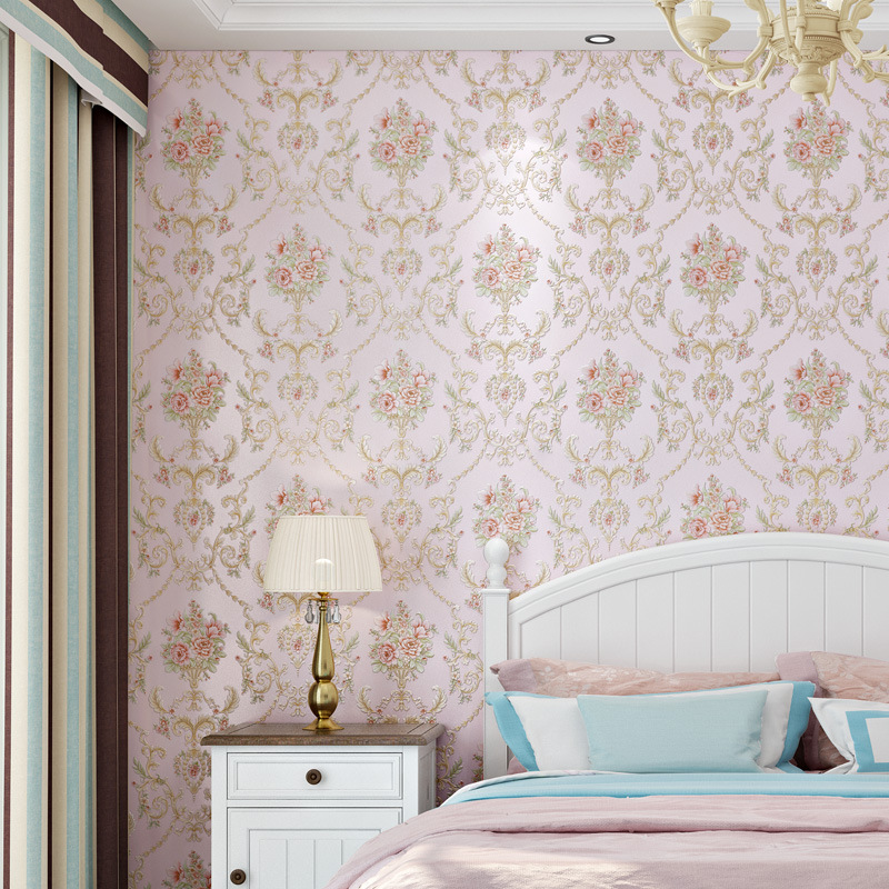 Self-adhesive wallpaper three-dimensional 3d non-woven fine press bedroom warm out rent renovation dormitory self-adhesive wallpaper Application Scenario