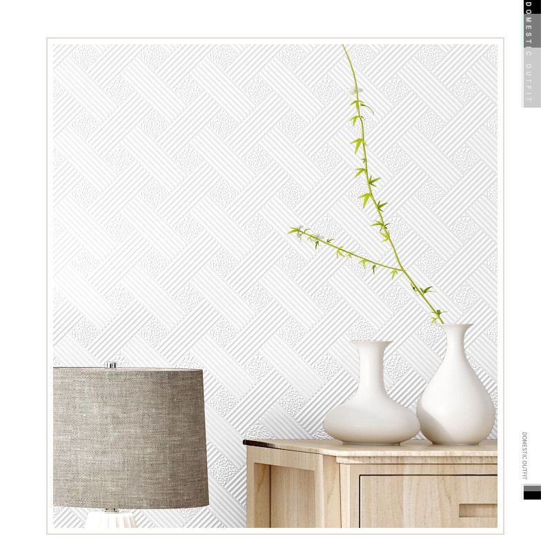 Modern simple 3d non-woven suspended ceiling ceiling roof wallpaper bedroom hotel Guesthouse white Japanese wallpaper Application Scenario