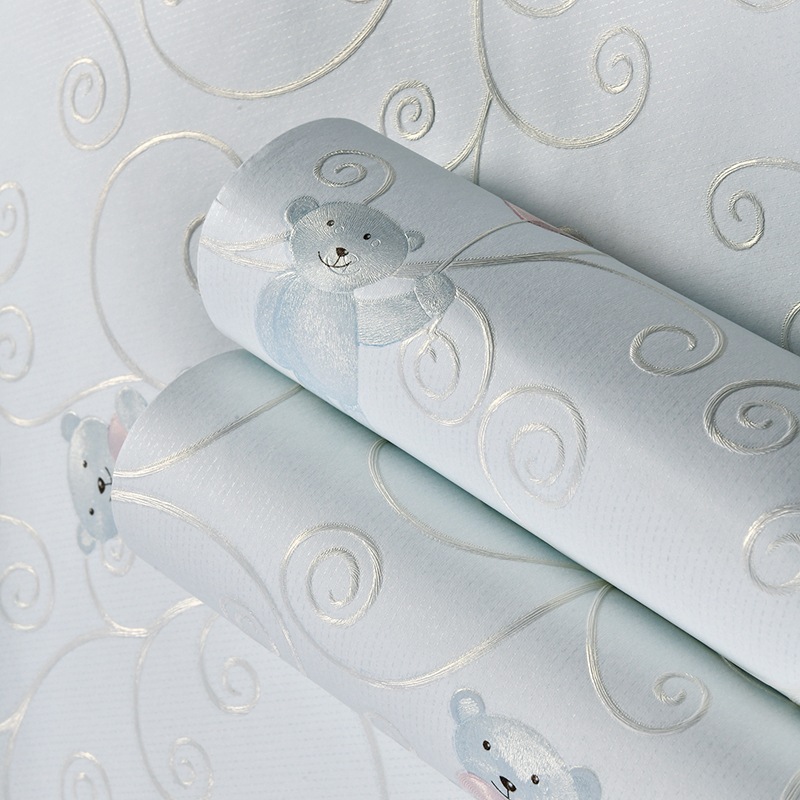 Wholesale children's room cartoon 3d three-dimensional non-woven wallpaper fine pressure boys and girls room children's clothing store wallpaper Application Scenario