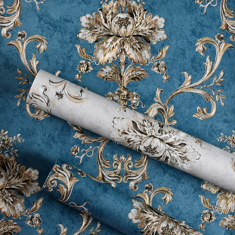 Self-pasted wallpaper bedroom warm bedside background wall living room European wallpaper self-adhesive 3d fine pressed non-woven wallpaper full figure