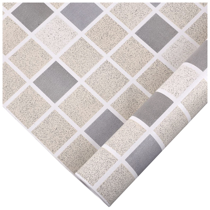 Self-adhesive imitation tile block wallpaper stickers waterproof thickened pearlite living room kitchen bathroom comes with glue wallpaper Item Picture