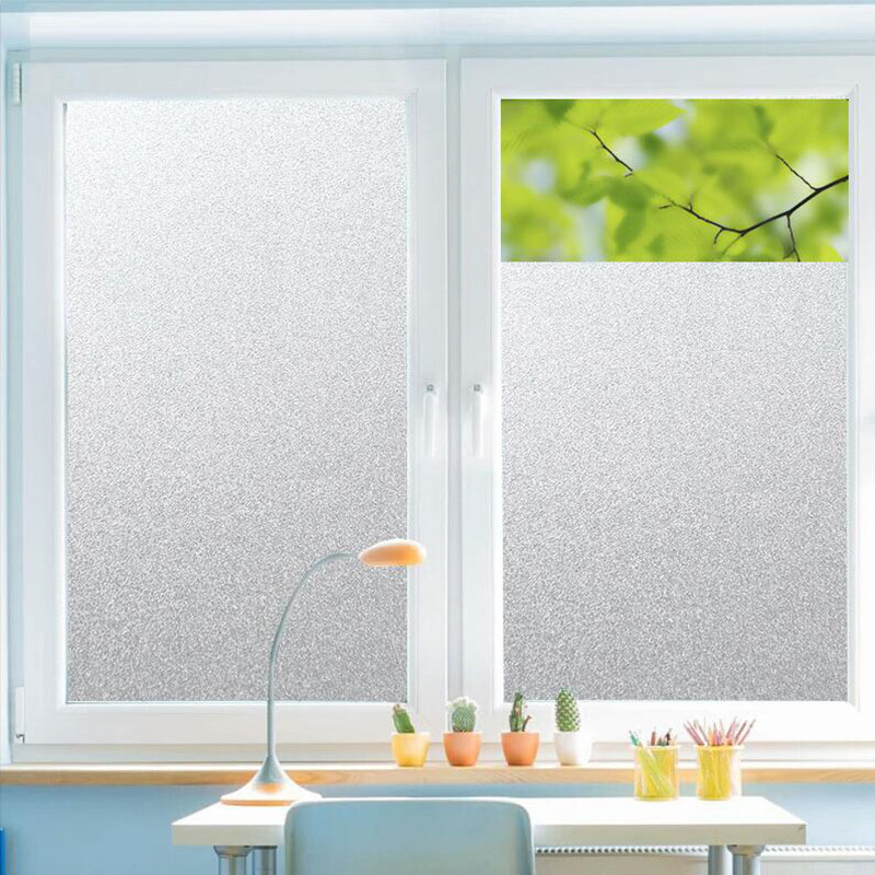 Thickened sunscreen electrostatic adsorption film PVC glue free glass frosted sticker window bathroom toilet removal window flower Specification drawing