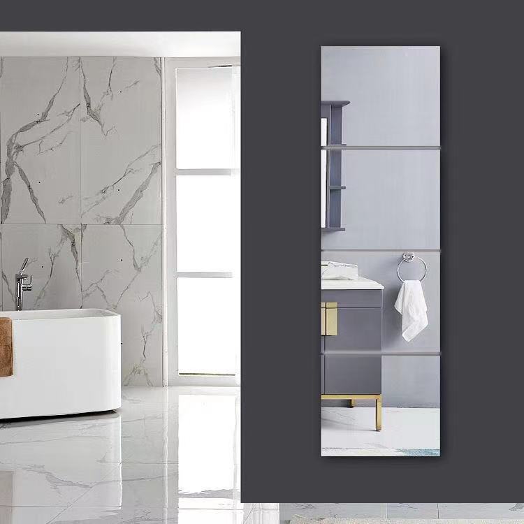 Household wall sticking self-adhesive acrylic soft mirror bedroom bathroom splicing full-length mirror home background wall decoration mirror full figure