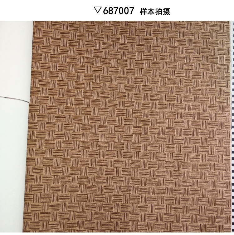 Chinese simulation straw mat bamboo rattan wallpaper bamboo mat straw wallpaper study teahouse hotel hotel project wallpaper Application Scenario