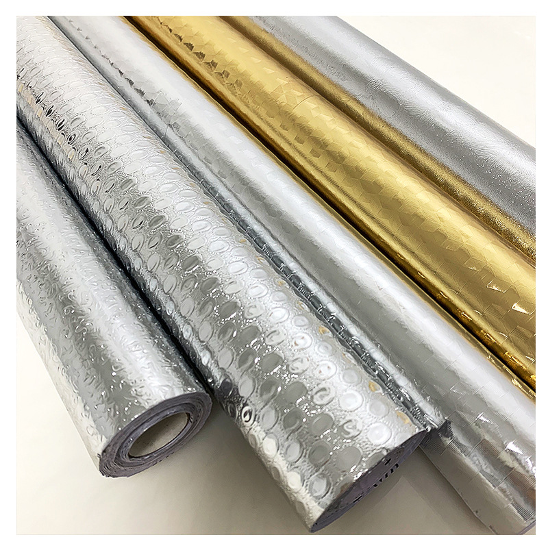 Aike waterproof thickening high temperature resistance cooktop aluminum foil wallpaper fireproof decorative wall stickers self-adhesive kitchen oil repellent stickers Item Picture