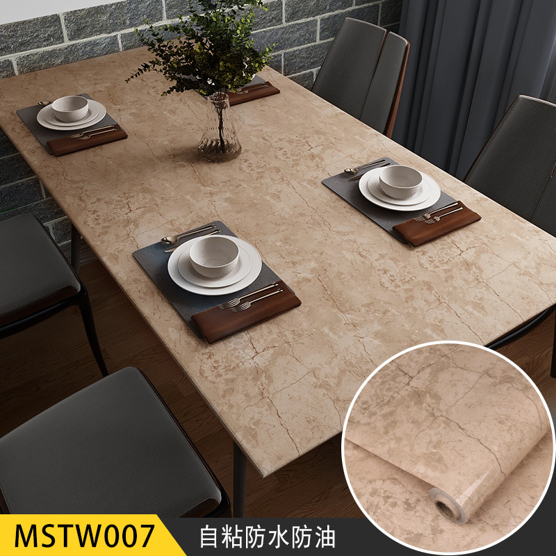 Waterproof and Moisture-proof Marbling stickers Kitchen Oil proof Cabinet Table Countertop Furniture Refurbished wallpaper Self-adhesive wallpaper Application Scenario