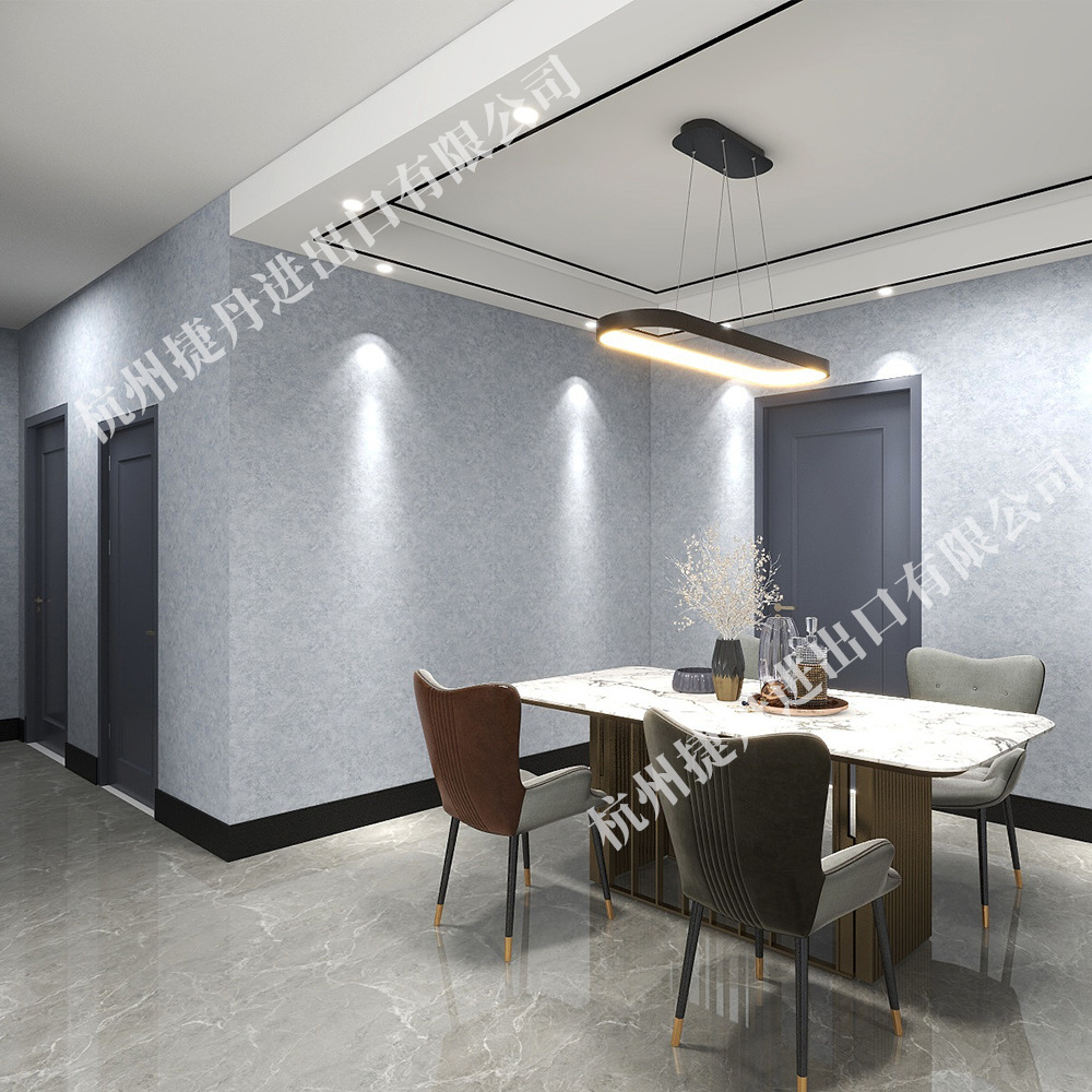 Wholesale thickened linen wall cloth seamless home decoration engineering wall cloth non-woven bedroom plain solid color light luxury wallpaper manufacturers details Picture