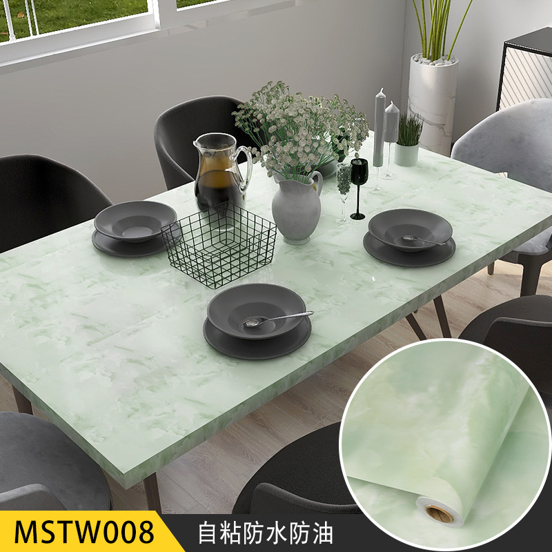 Waterproof and Moisture-proof Marbling stickers Kitchen Oil proof Cabinet Table Countertop Furniture Refurbished wallpaper Self-adhesive wallpaper Specification drawing