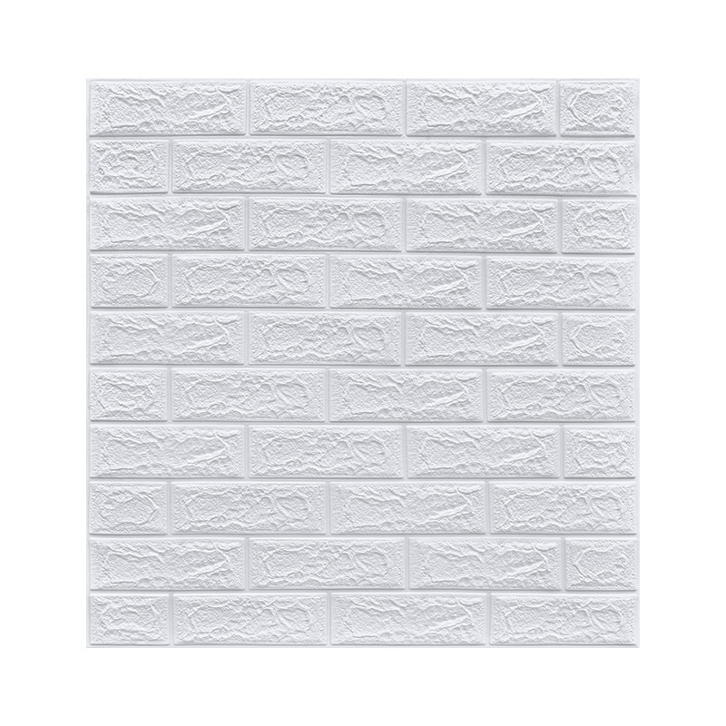 Foam 3d three-dimensional wall paste self-adhesive wallpaper wholesale anti-collision soft packaging decoration waterproof wallpaper wallpaper Item Picture