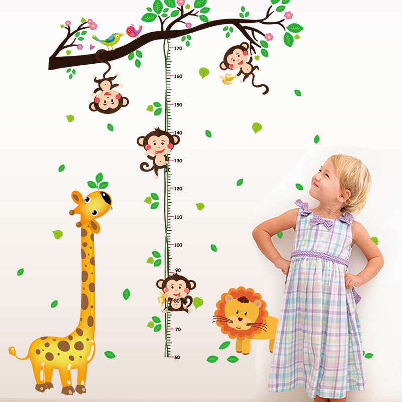 [Manufacturer direct] SK9128 giraffe monkey height paste children's room kindergarten classroom background wall paste full figure