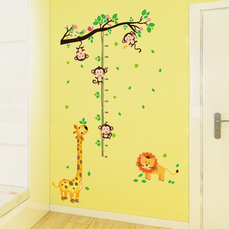 [Manufacturer direct] SK9128 giraffe monkey height paste children's room kindergarten classroom background wall paste Application Scenario