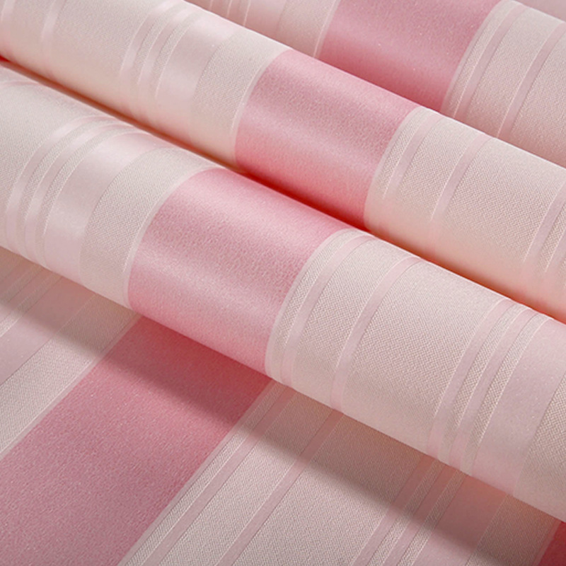 Wholesale hair simple 3d striped non-woven wallpaper bedroom warm living room sofa background wall shop wallpaper Application Scenario