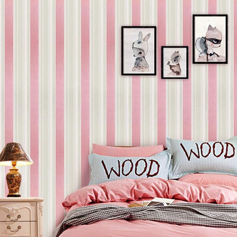 Wholesale hair simple 3d striped non-woven wallpaper bedroom warm living room sofa background wall shop wallpaper Specification drawing