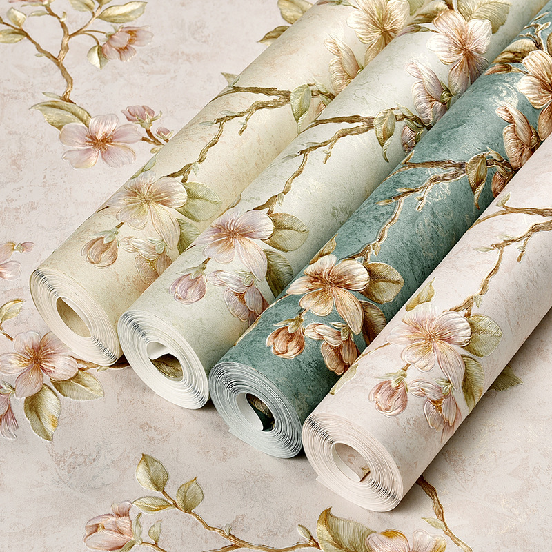 American self-adhesive wallpaper 3d three-dimensional non-woven fine pressed bedroom warm living room sofa background wall decoration self-adhesive wallpaper Application Scenario