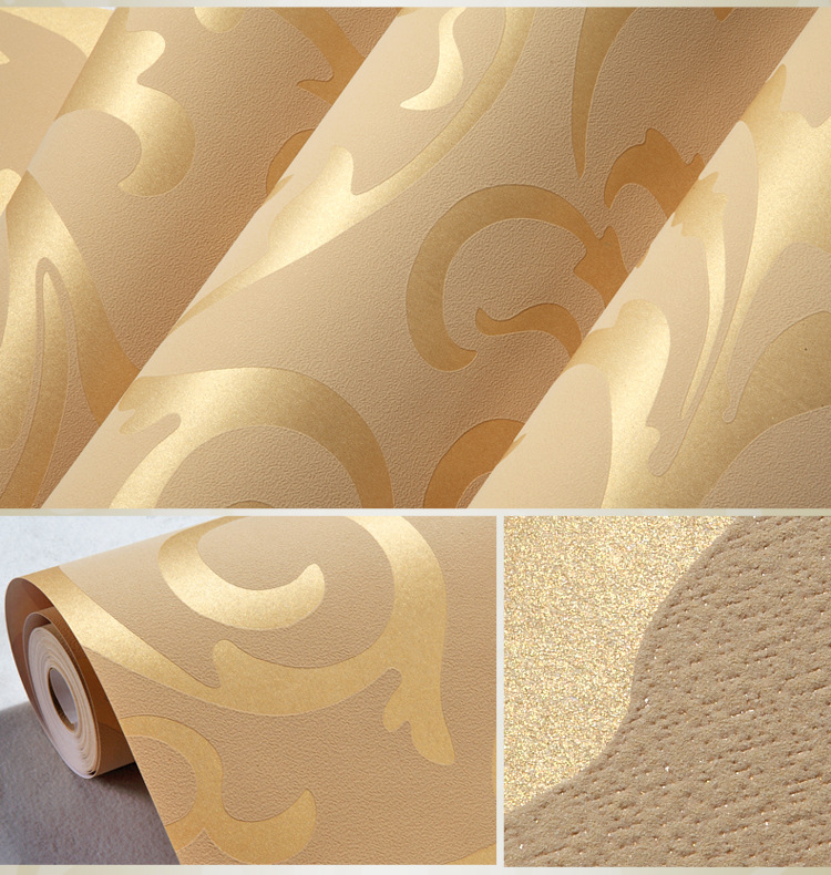 eBay Aliexpress simple European style 3D three-dimensional non-woven wallpaper hook flower Victoria leaf wallpaper factory wholesale Application Scenario