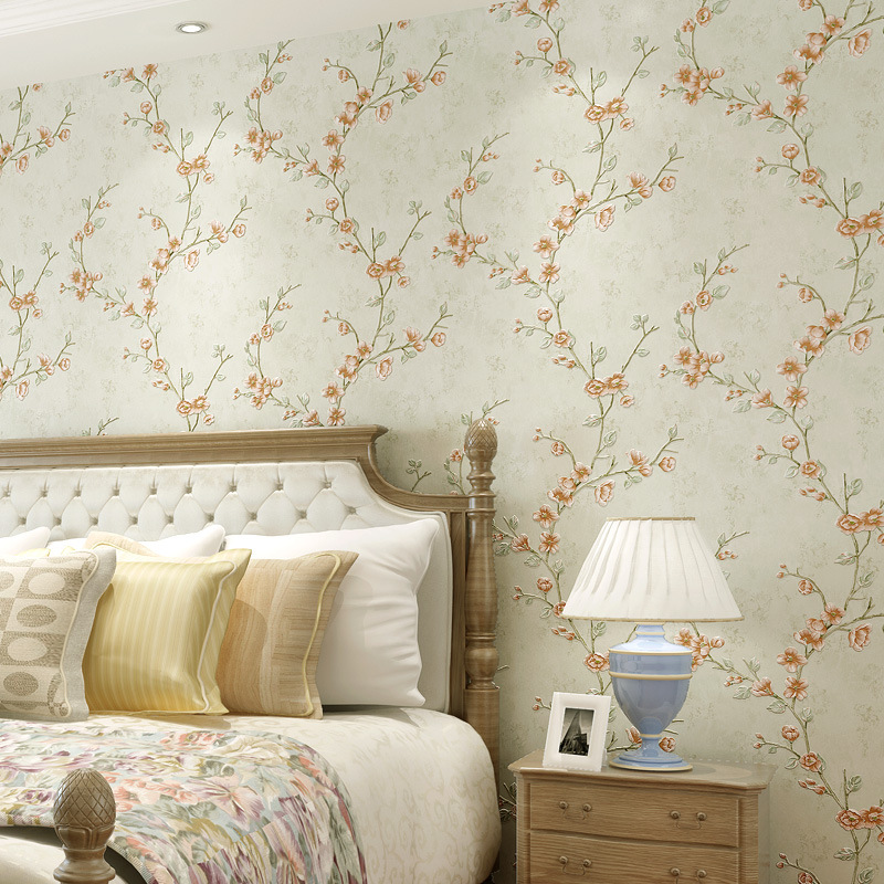Wholesale self-adhesive simple 3d non-woven wallpaper fine pressed pastoral self-adhesive wallpaper bedroom warm refurbished stickers Application Scenario