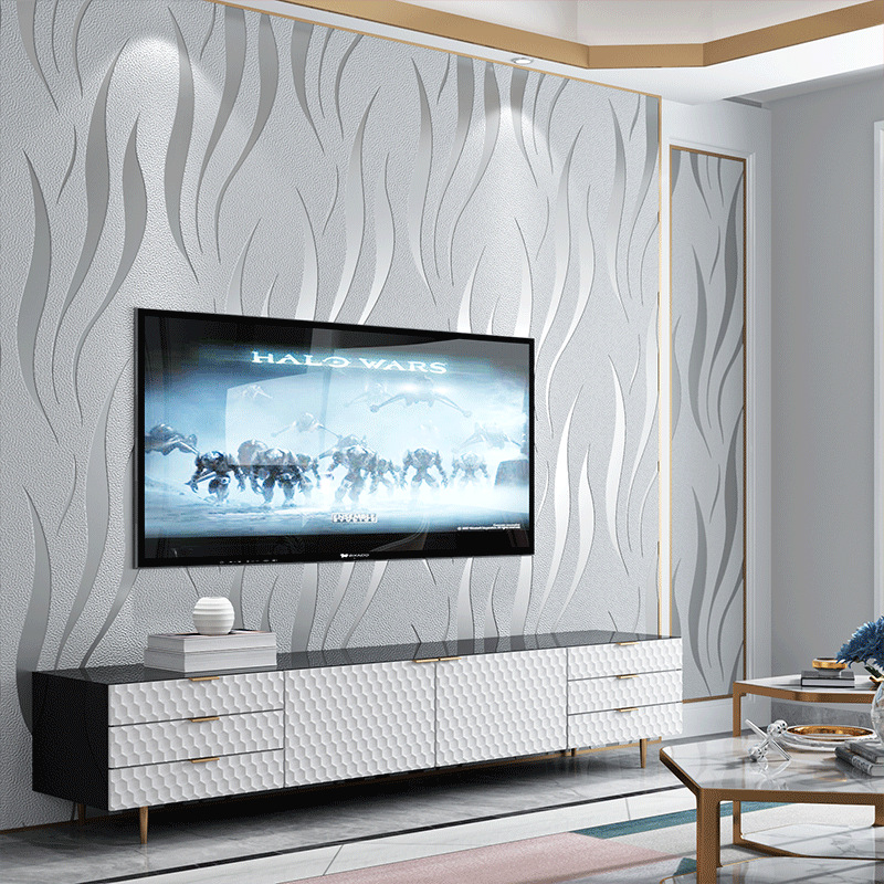 3d stripe self-adhesive wallpaper TV background wall Bedroom dining room rental room renovation wall pasted self-stickers Specification drawing