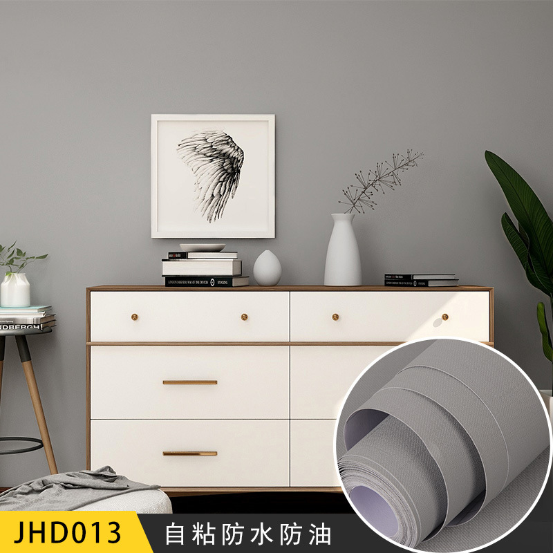 Wall self-pasted paper waterproof moisture-proof scrubbing dormitory solid color bedroom bedroom background wall decoration wallpaper wholesale Specification drawing