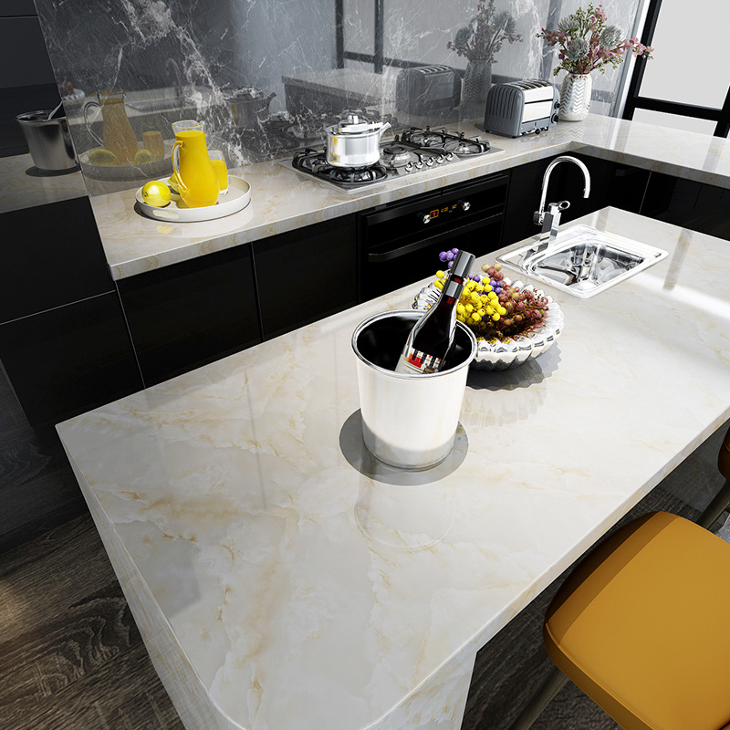 Self-adhesive wallpaper thickened waterproof marble background wallpaper self-adhesive kitchen oil-proof bedroom PVC wallpaper self-adhesive Specification drawing