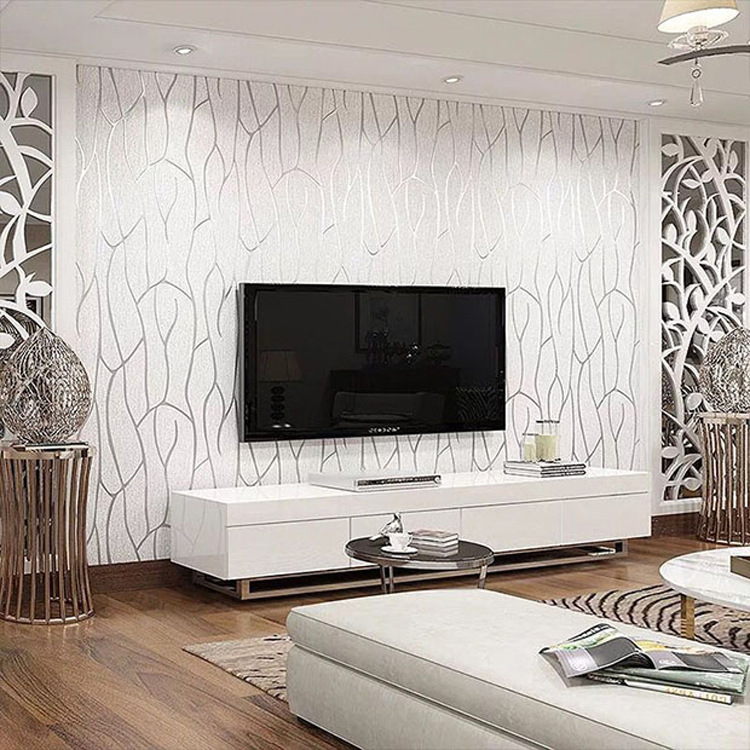 Living wing personality abstract 3D three-dimensional striped non-woven wallpaper Bedroom living room hotel TV background engineering wallpaper Specification drawing