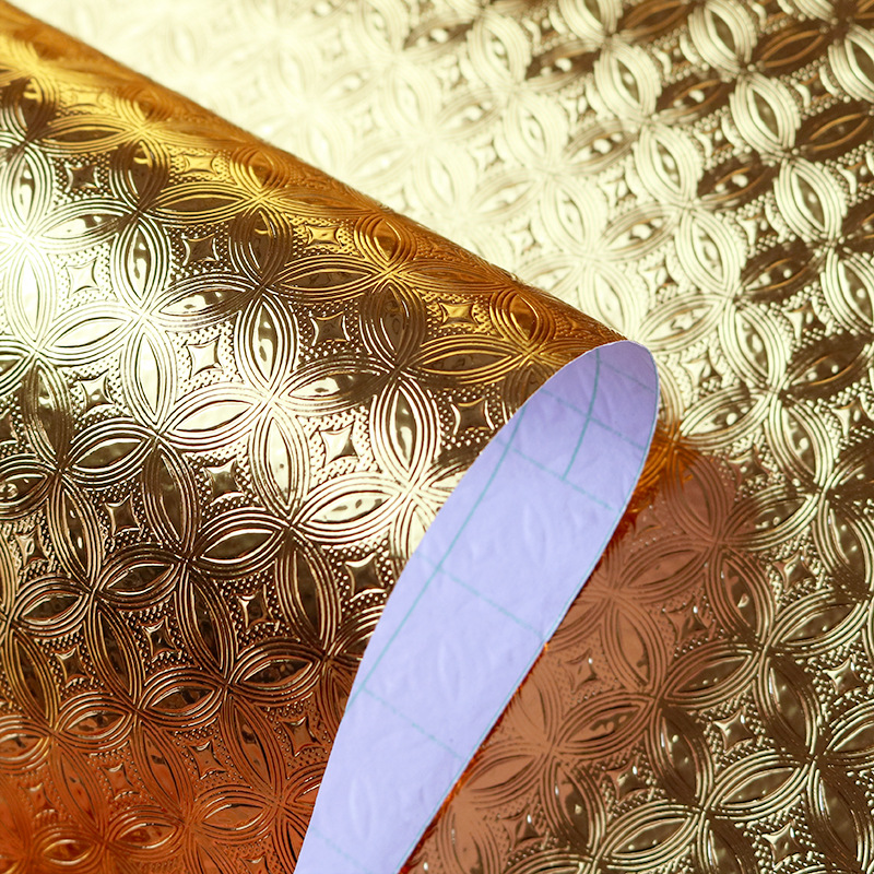 Gold self-adhesive wallpaper kitchen oil proof stickers high temperature cabinet waterproof moisture-proof thickened copper money decorative film Application Scenario