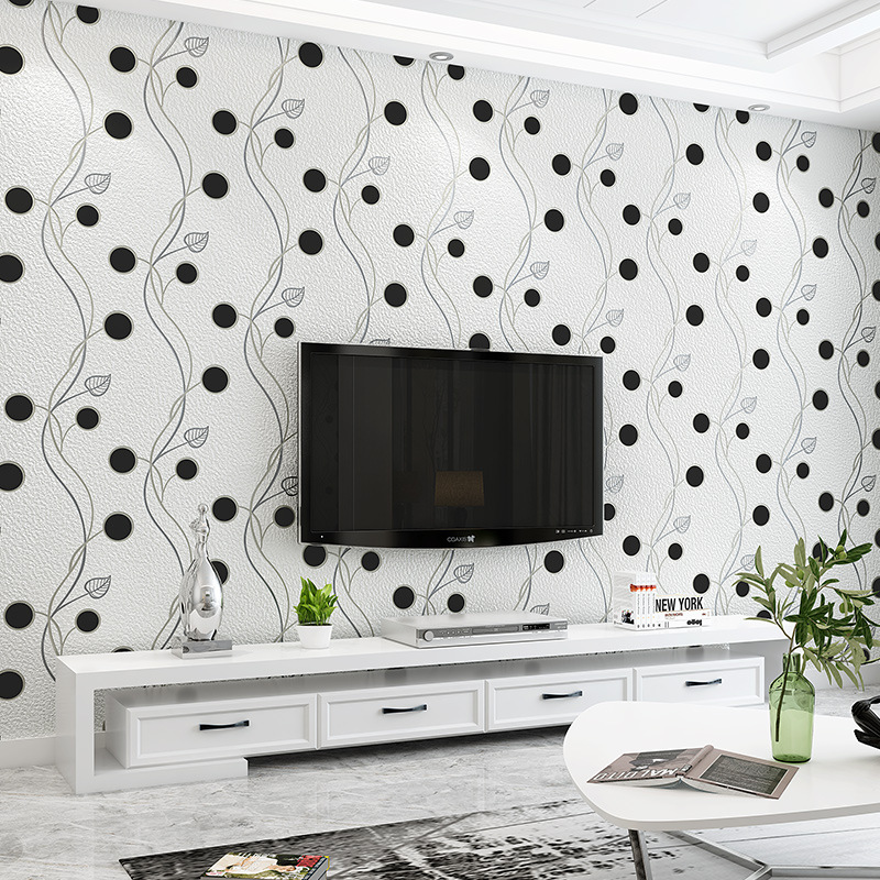 Pastoral 3d concave and convex three-dimensional deerskin velvet living room sofa background wall TV wallpaper bedroom bed full of wallpaper