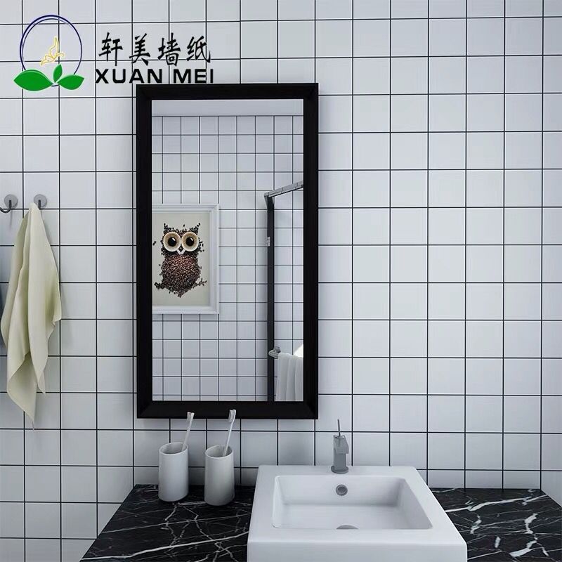 Kitchen Bathroom Mosaic pvc Self-adhesive Wall Paper 3d Toilet Waterproof and Oil Proof Tile high Temperature Resistant Renovation paste