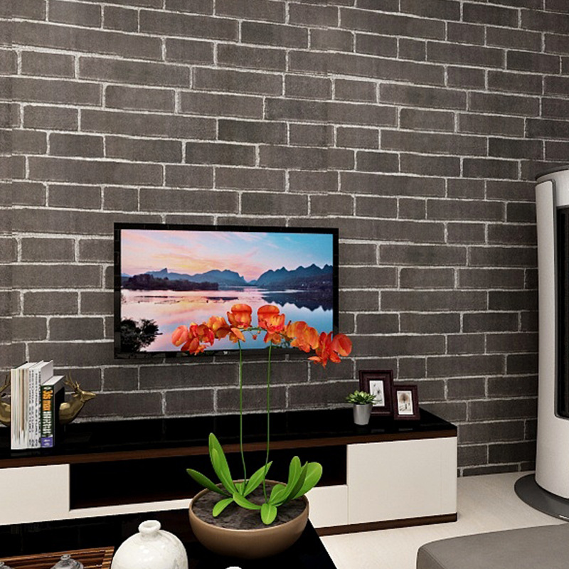 New self-adhesive imitation tile block wallpaper brick stickers waterproof thickened pearlite living room kitchen sanitary wall