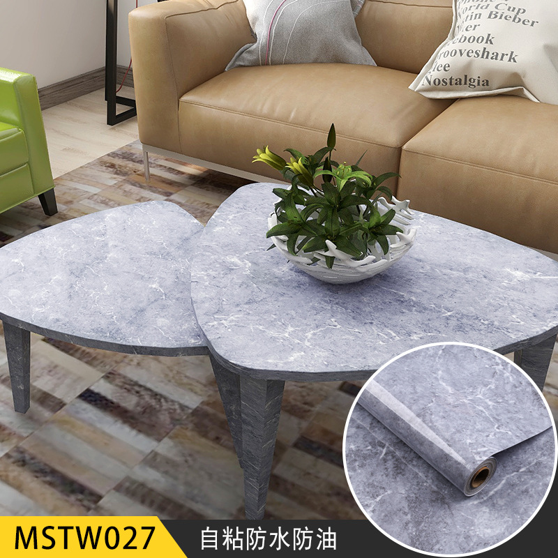 Waterproof and Moisture-proof Marbling stickers Kitchen Oil proof Cabinet Table Countertop Furniture Refurbished wallpaper Self-adhesive wallpaper