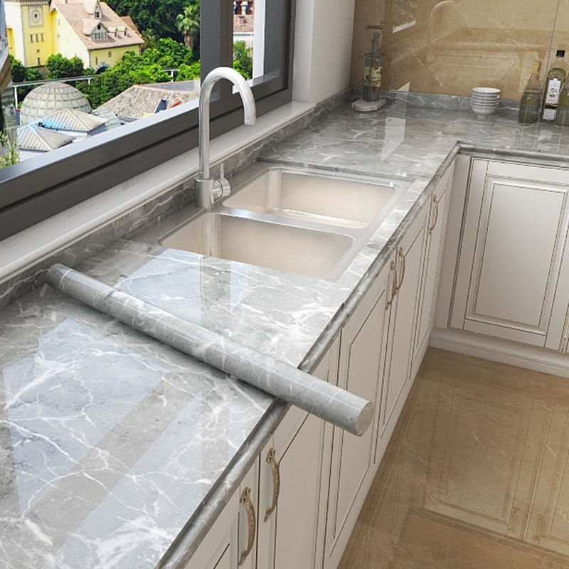 Kitchen sticker waterproof and oil proof fire thickened marble wallpaper wall moisture-proof lampblack wall paste self-adhesive wholesale