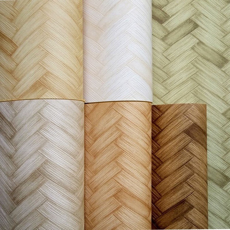 Retro Chinese simulation straw mat bamboo wallpaper bamboo mat straw wallpaper study teahouse hotel hotel project wallpaper