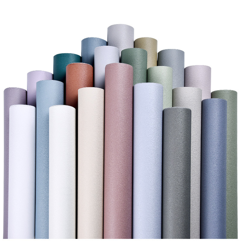 Factory foreign trade wholesale self-adhesive wallpaper bedroom warm dormitory dormitory table wardrobe rental room self-adhesive wall paper