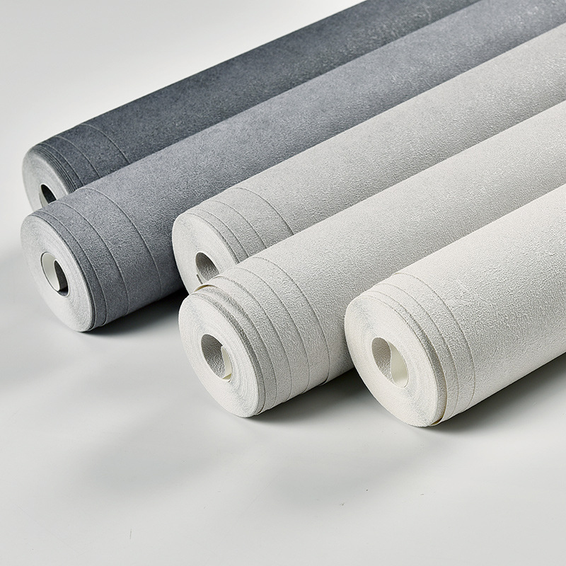 Do old retro 3d Nordic gray plain color diatom mud wallpaper hotel hotel hotel clothing shop PVC wallpaper