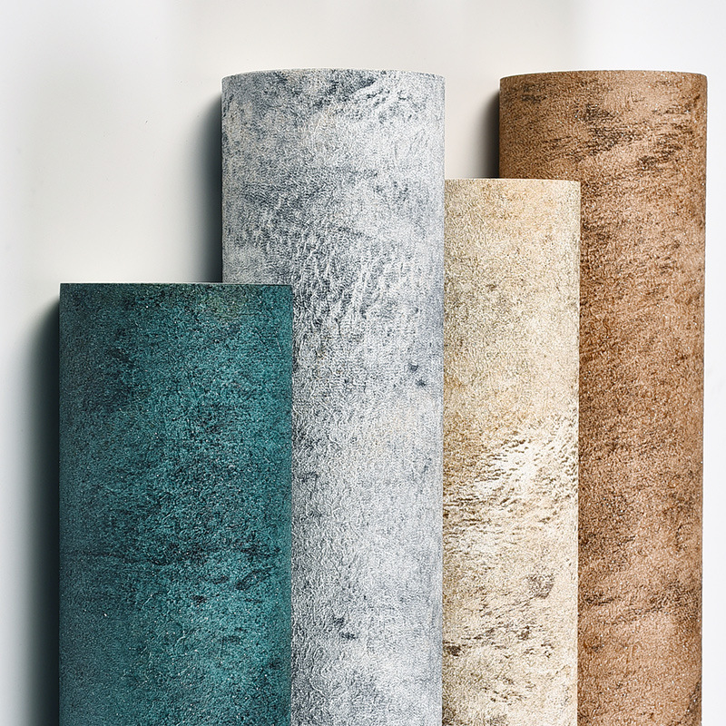 Wholesale hair plain wallpaper Japanese imitation diatom mud living room dining room background wall Nordic 3d cement gray wallpaper