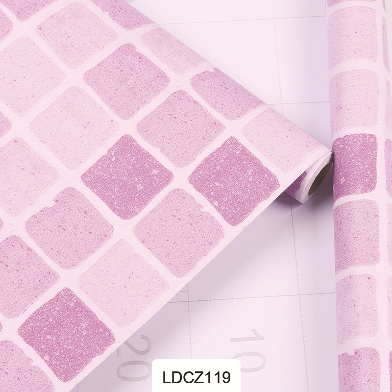Kitchen Bathroom Mosaic pvc Self-adhesive Wallpaper Toilet Waterproof and oil-proof Tile Refurbished wallpaper lattice wall stickers